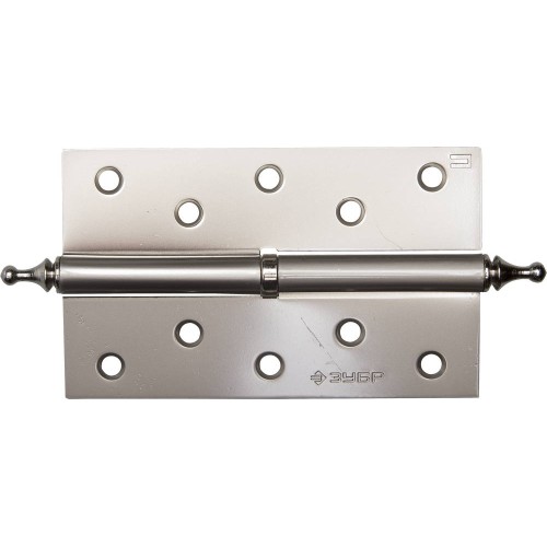 ЗУБР 125 х 75 х 2.5 мм, разъемная, правая, цвет матовый никель (PN), 2 шт, карточная петля (37605-125-4R)