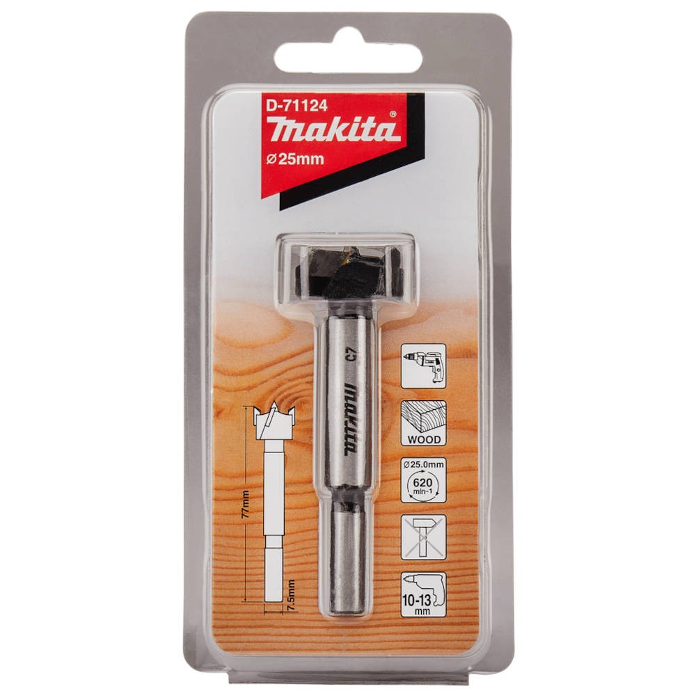 Сверло Форстнера по дереву Makita STANDARD 25x77мм (D-71124)