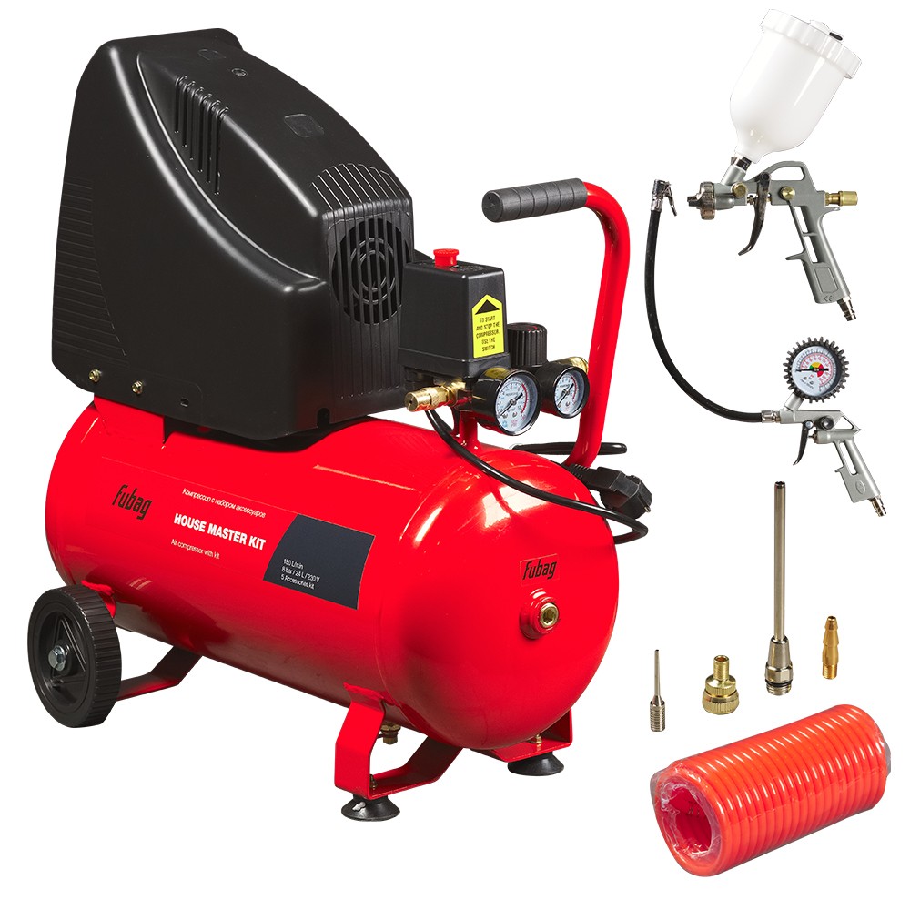 FUBAG Компрессорный набор House Master Kit безмасляный компрессор + 5 предметов
