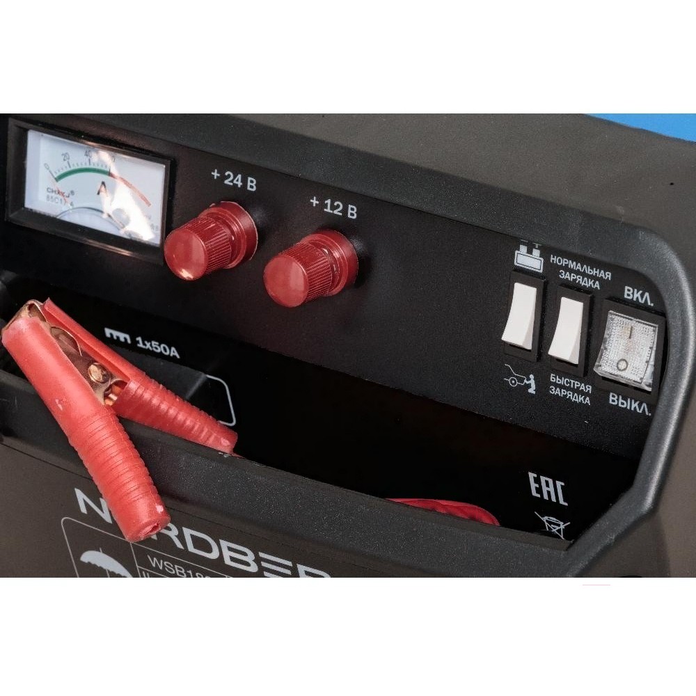 Пуско-зарядное устройство 12/24 В, 180 A NORDBERG WSB180