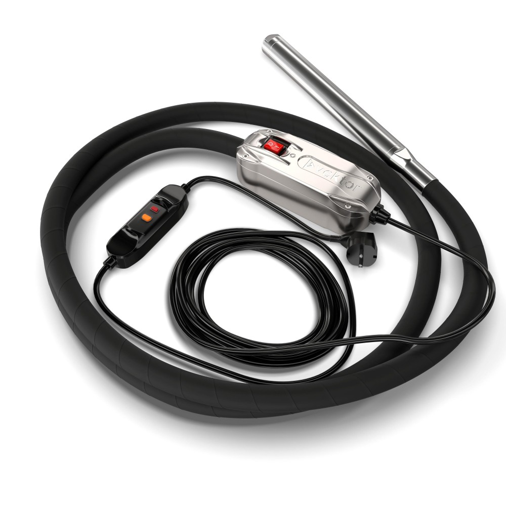 Высокочастотный глубинный вибратор со встроенным преобразователем 7 м Vektor EL 50