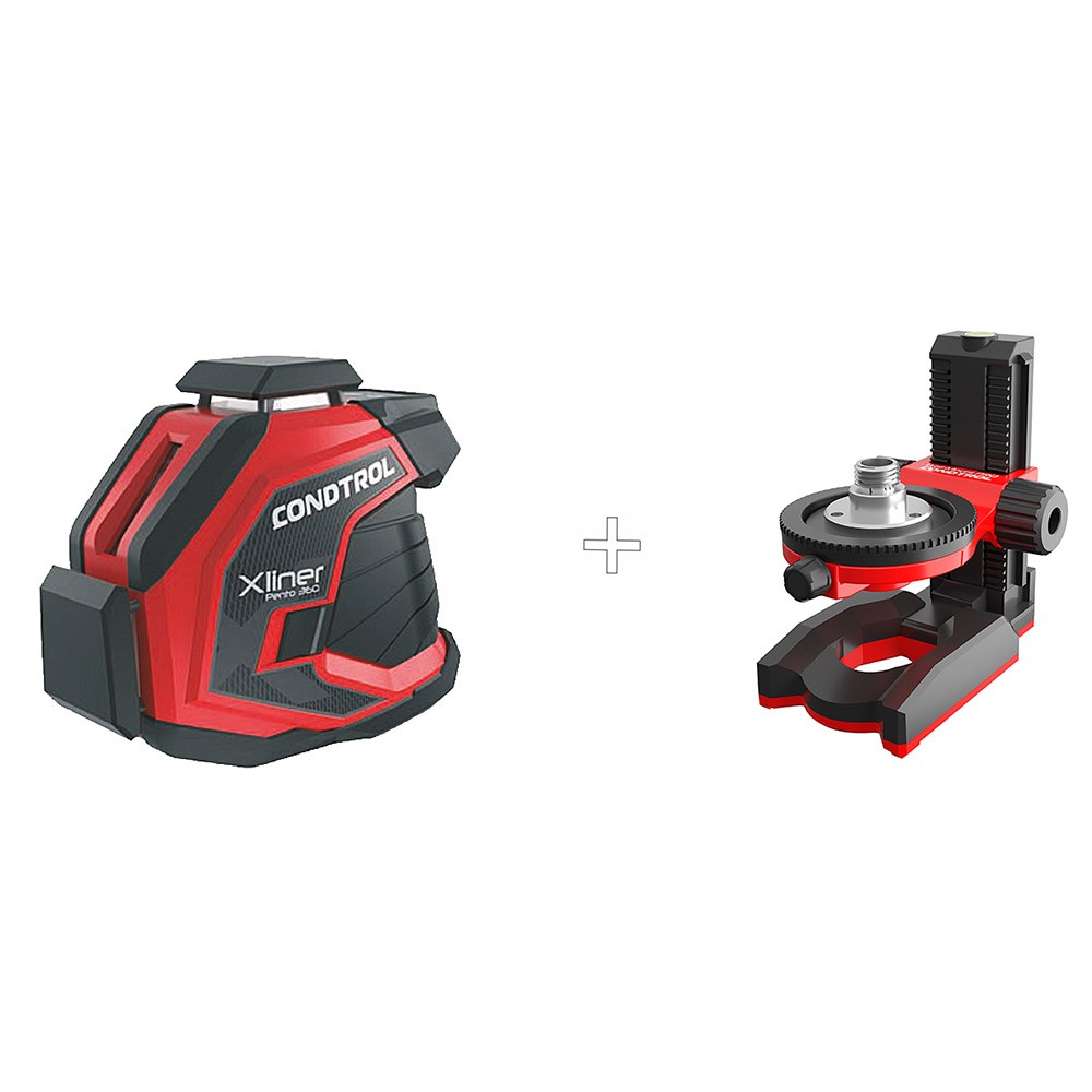 Лазерный уровень CONDTROL XLiner Pento 360 + крепление CONDTROL Wall Mount Pro