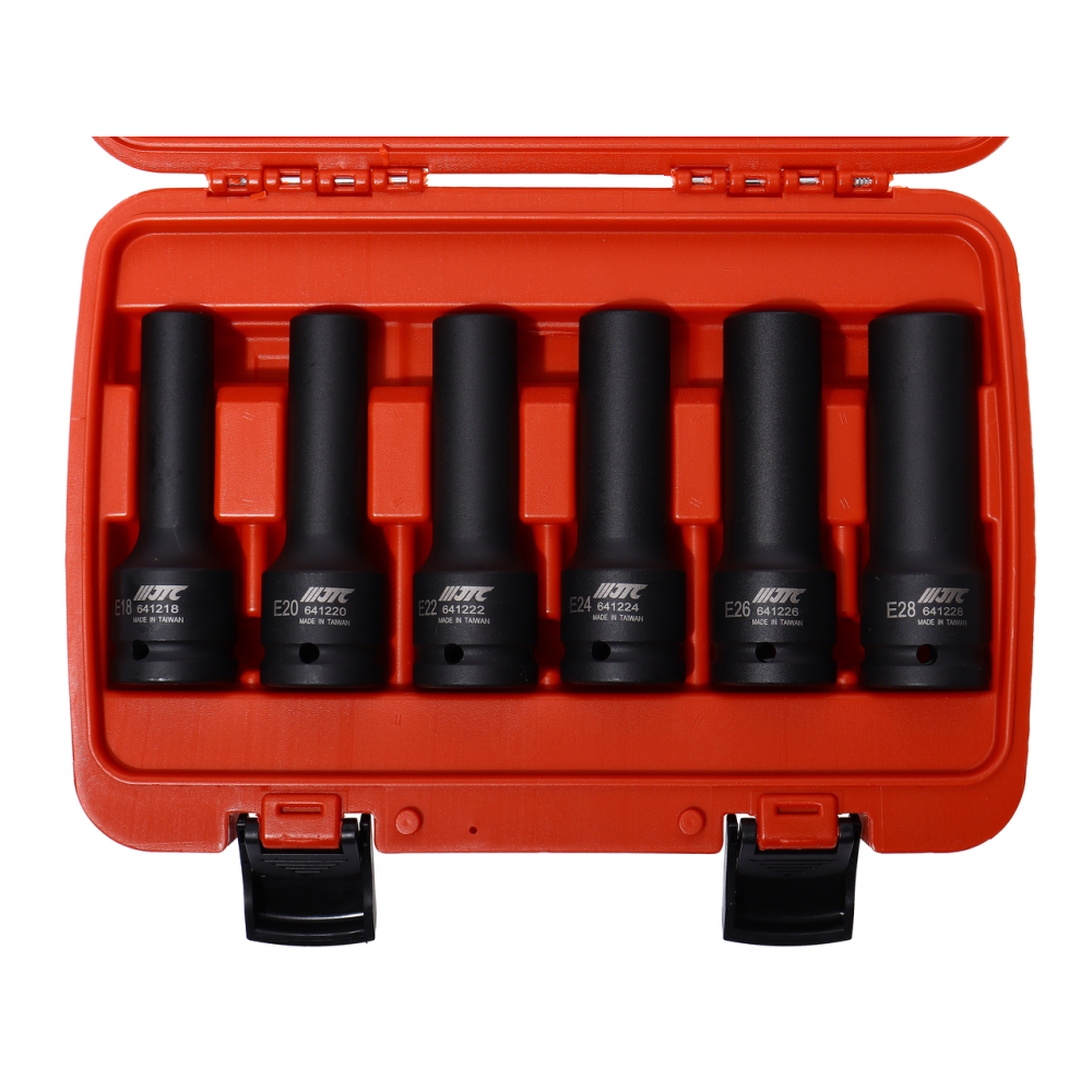 Набор головок торцевых 3/4" TORX (E18-E28) ударных глубоких JTC