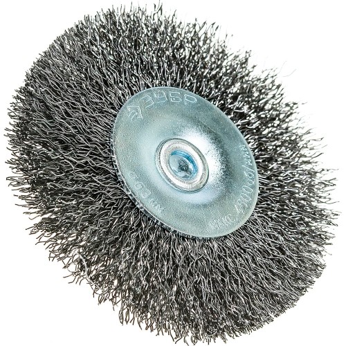 ЗУБР 63 мм, витая, стальная проволока 0.3 мм, щетка дисковая для дрели, Профессионал (35198-063)