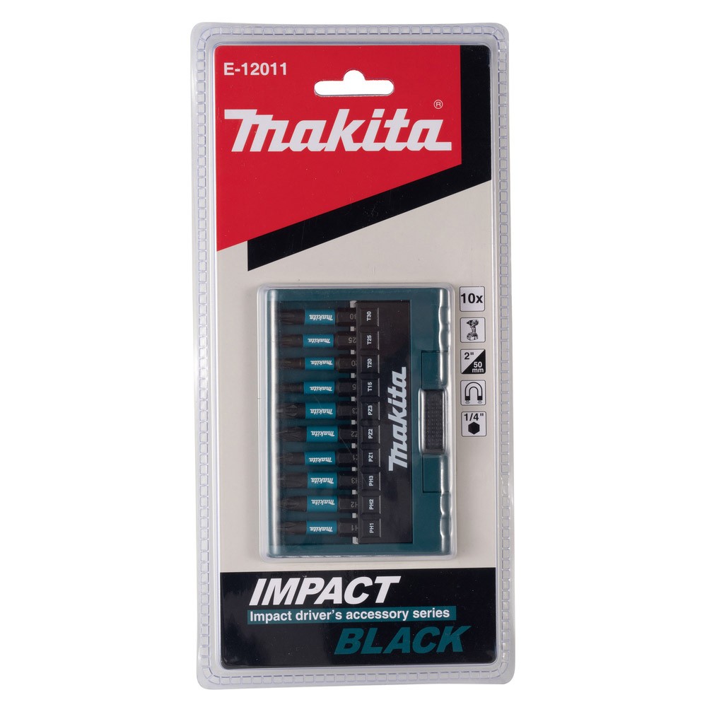 Набор бит Makita Impact Black 10шт (E-12011)