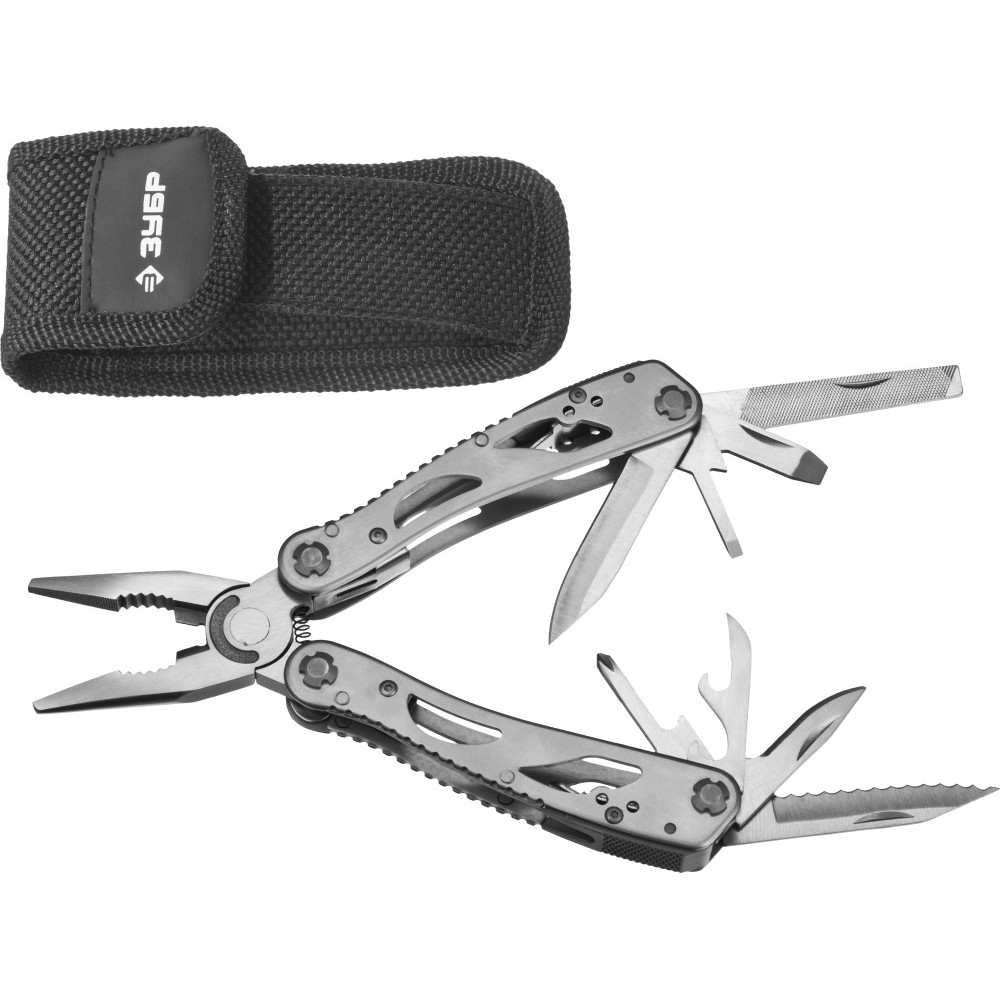 ЗУБР 12 в 1, облегченная рукоятка 105 мм, мультитул, многофункциональный инструмент (47752)