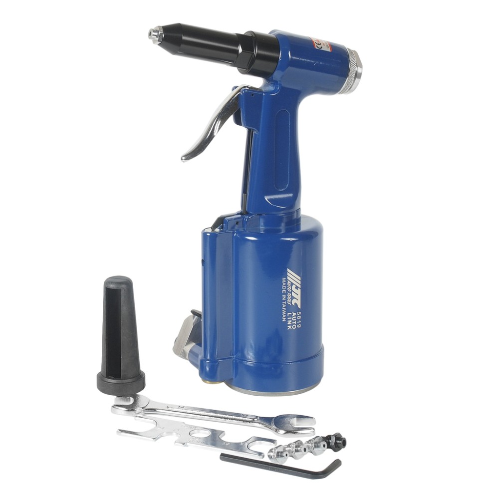 Заклепочник пневматический, шток 16мм, штуцер 1/4", заклепки 2.4, 3.2, 4.0, 4.8, 6.4 мм JTC