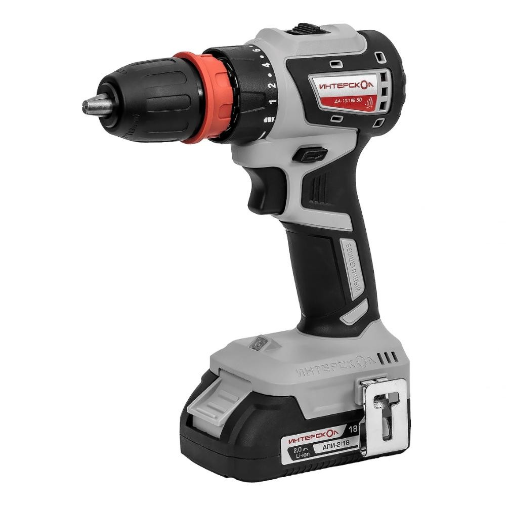 Дрель-шуруповерт аккумуляторная ИНТЕРСКОЛ ДА-13/18В