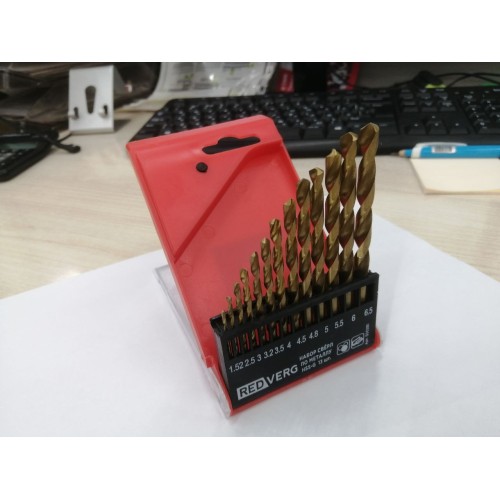 Набор сверл по металлу REDVERG HSS-G 1.5-6.5мм 13шт (500281)