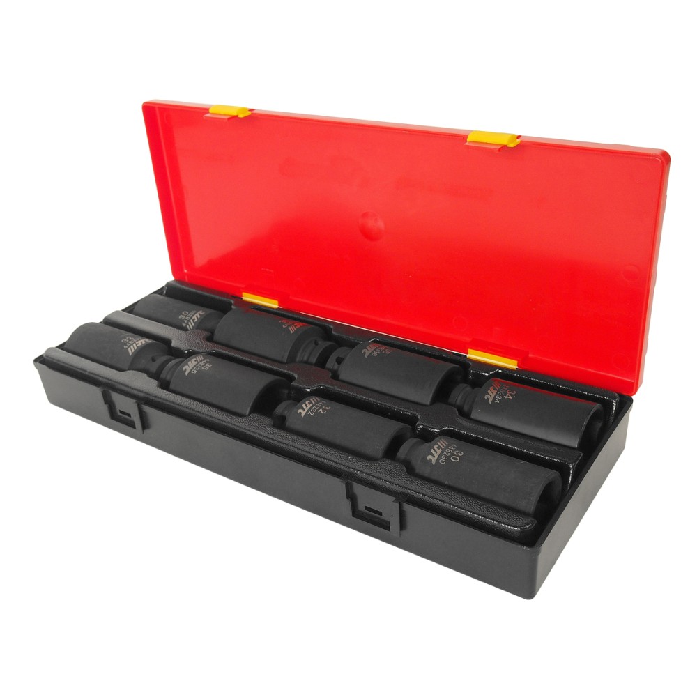 Набор головок торцевых 1/2" (6-ти гранных 30-36мм/12-гранных 30-36мм) глубоких 8 предметов JTC