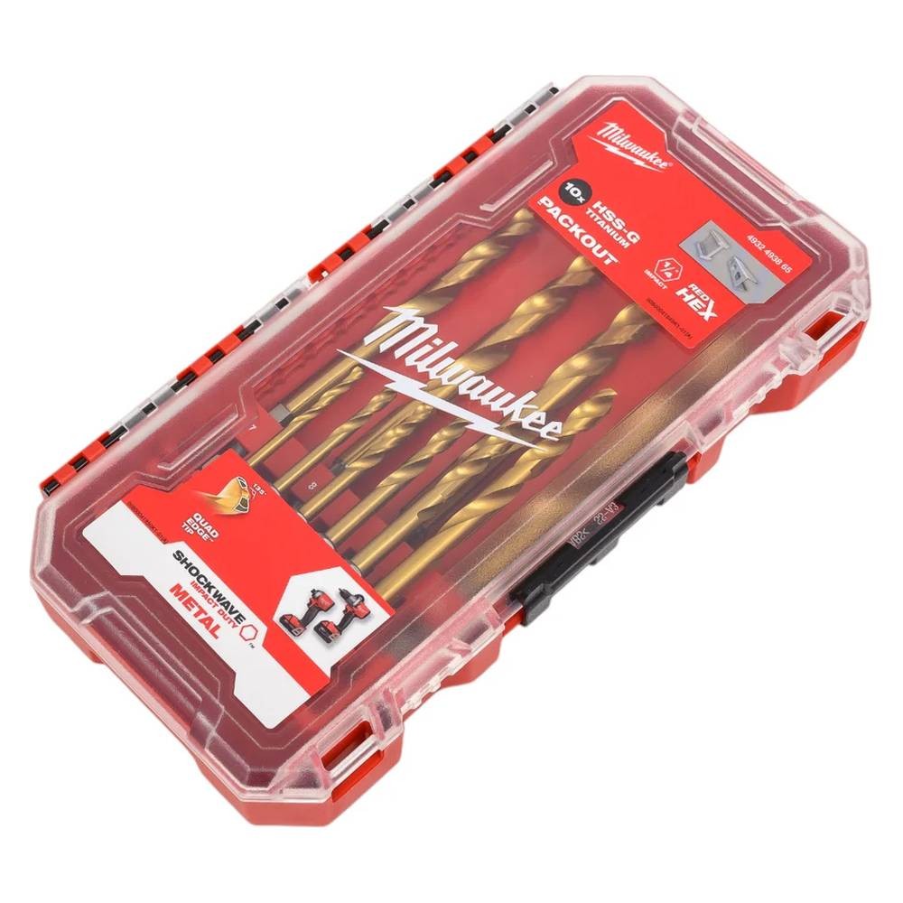 Набор сверл по металлу Milwaukee RedHEX HSS-TiN GEN II 3-10мм 10шт