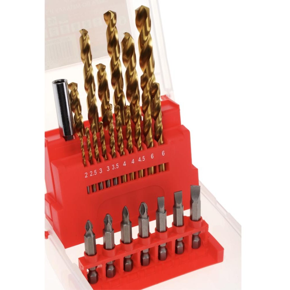 Набор сверл и бит ИНТЕРСКОЛ (24 шт)