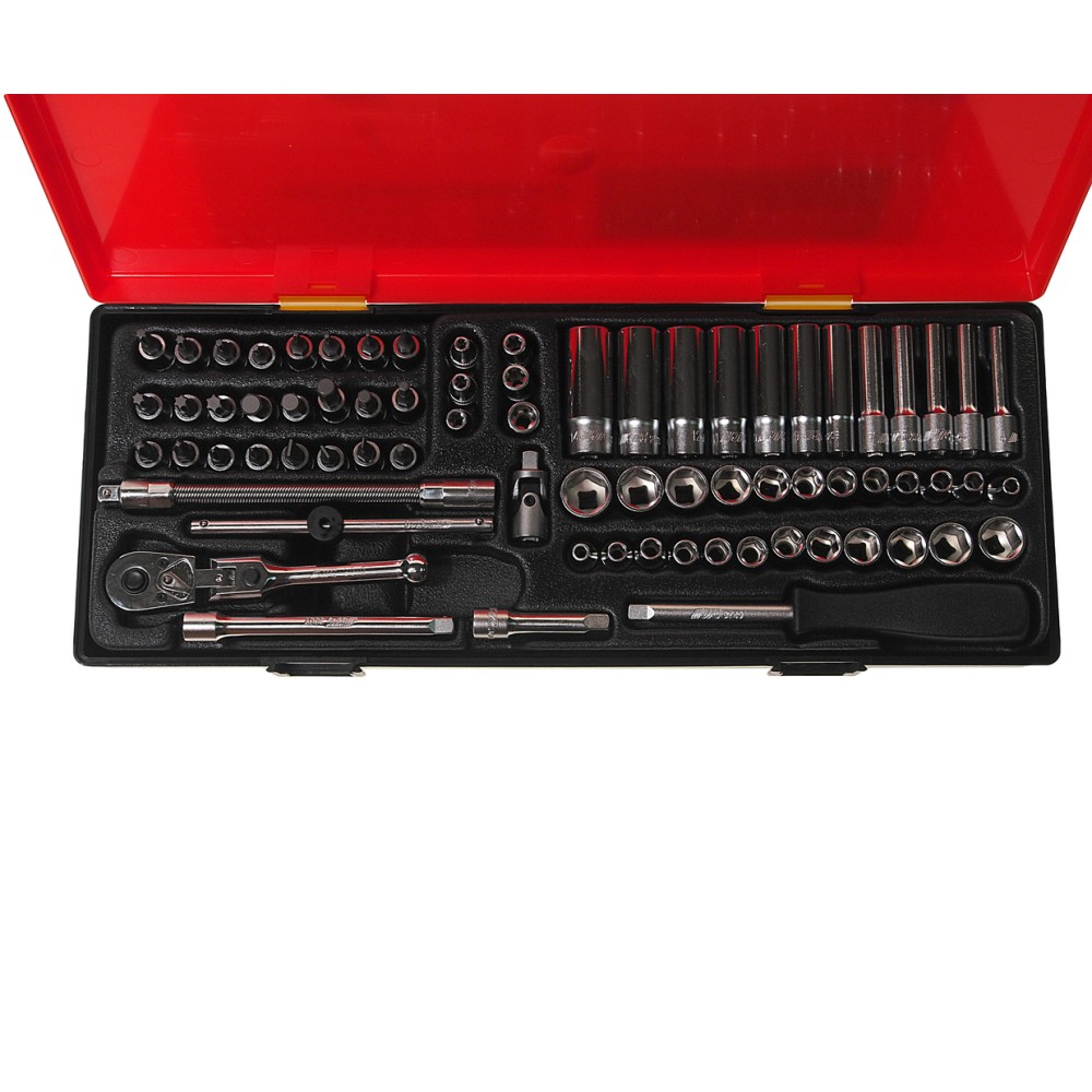 Набор головок 1/4" комбинированный 73 предмета в кейсе JTC-K2733