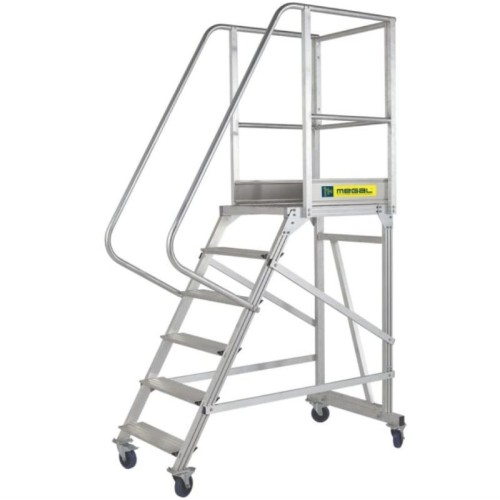 Вышка - стремянка разборная на колесах (150 кг) MEGAL ВС-1.5