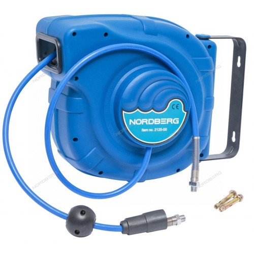 Шланг воздушный на катушке ПУ диам. 8x12мм 25+1 м (26 м) NORDBERG 2125-08