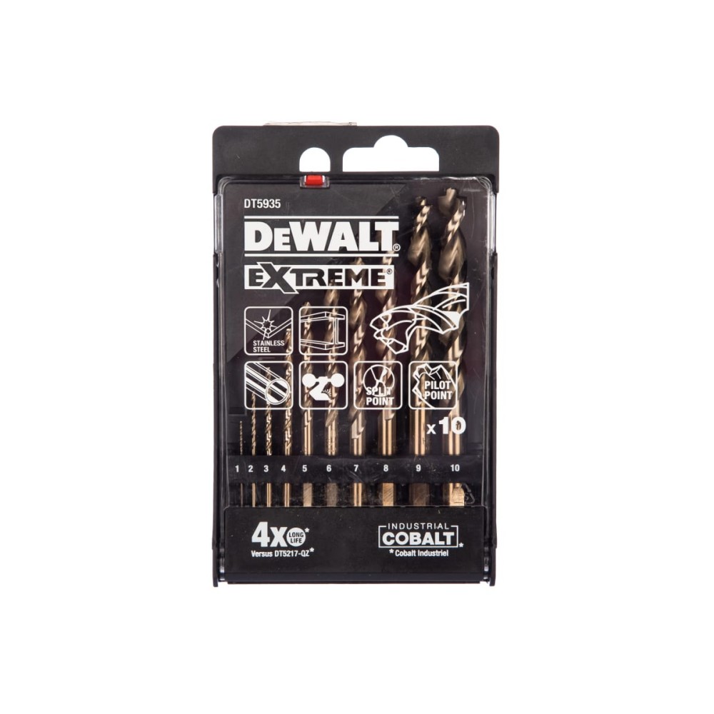 Набор сверл по металлу DeWalt EX HSS-CO DT5935 1-10мм 10шт