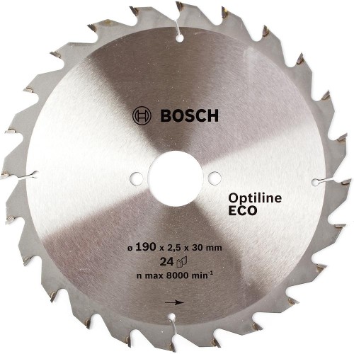 Диск пильный по дереву Bosch Optiline ECO 190х30мм 24T (789)