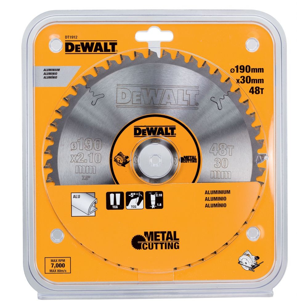 Диск пильный по металлу DeWalt METAL CUTTING DT1912 190х30мм 48T