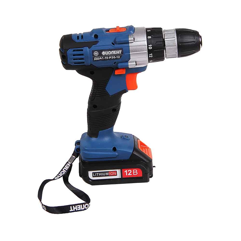 Аккумуляторная дрель-шуруповерт ФИОЛЕНТ "Professional" ДША1-10-РЭ5-12В (ИДФР298114005)