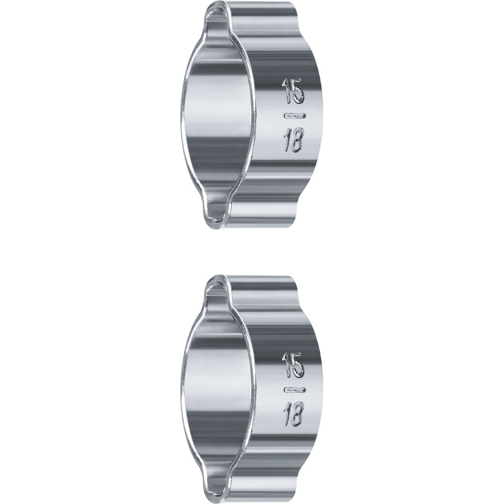 ЗУБР 15 - 18 мм, 2 шт, обжимной хомут, Профессионал (64929-15-18)