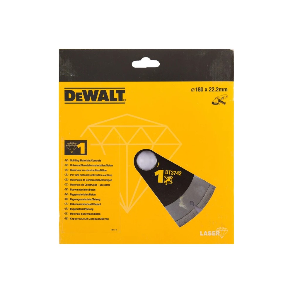 Круг алмазный DeWalt ф180 бетон DT3742