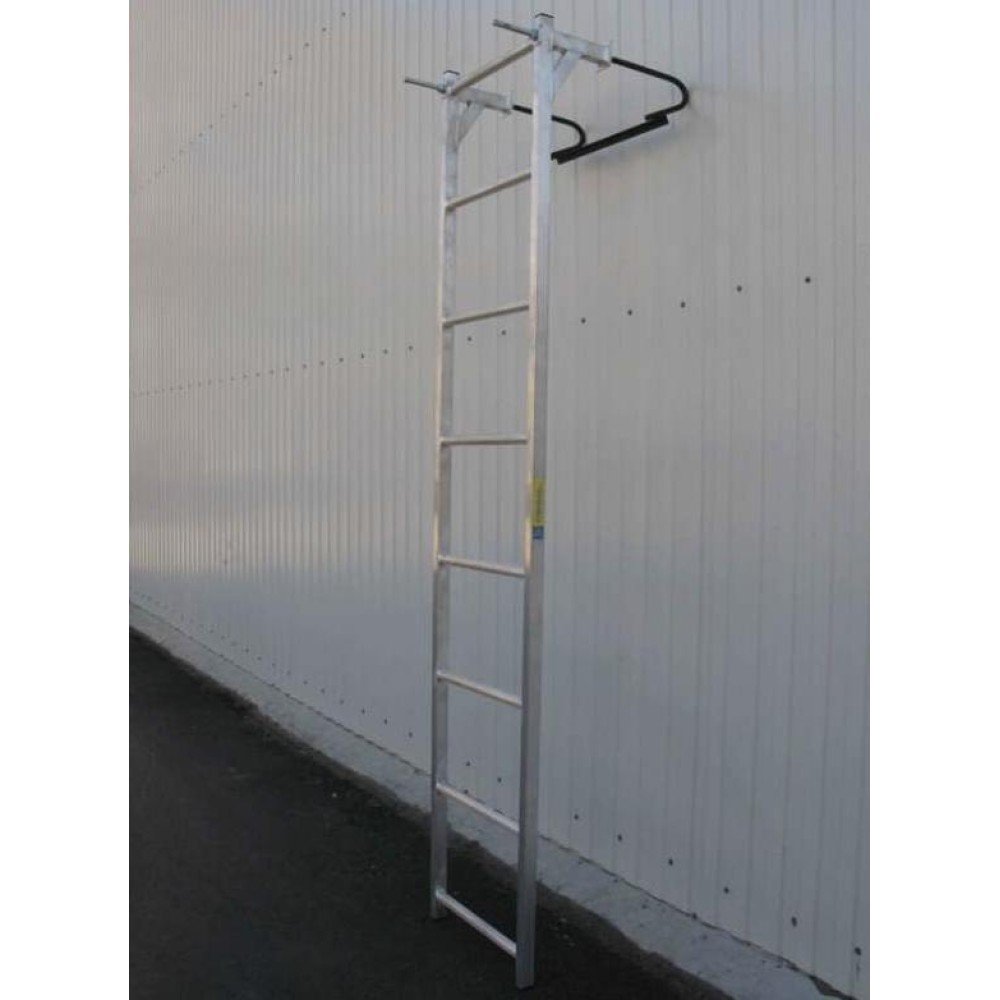 Лестница навесная алюминиевая со стальными кронштейнами MEGAL ЛНАстк - 3,5 (450)