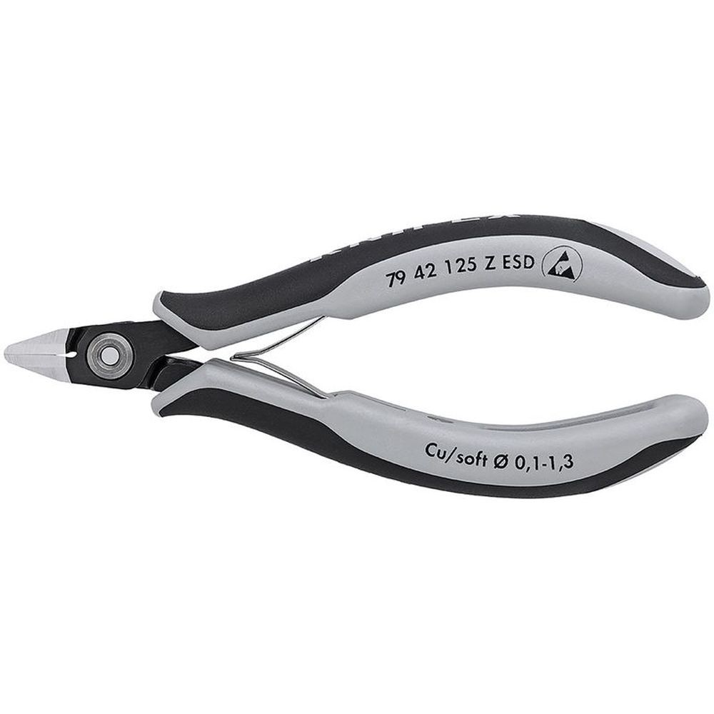 Бокорезы прецизионные ESD, острая головка, для мягких материалов, 125 мм, 2-комп антистатические руч