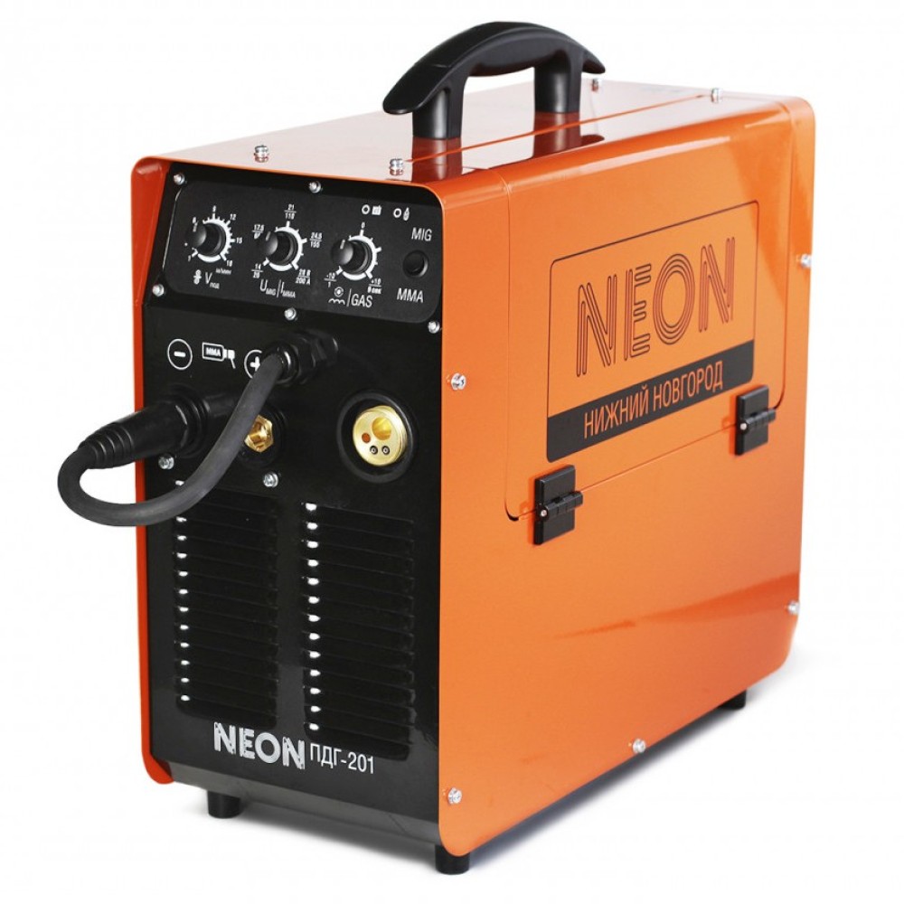 Аппарат сварочный инверторный NEON ВД-201 ПДГ полуавтомат