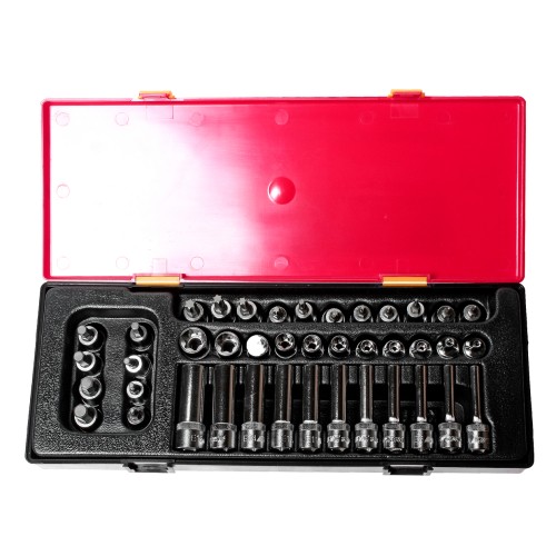 Набор головок торцевых 3/8" TORX,HEX 41 предмет в кейсе JTC