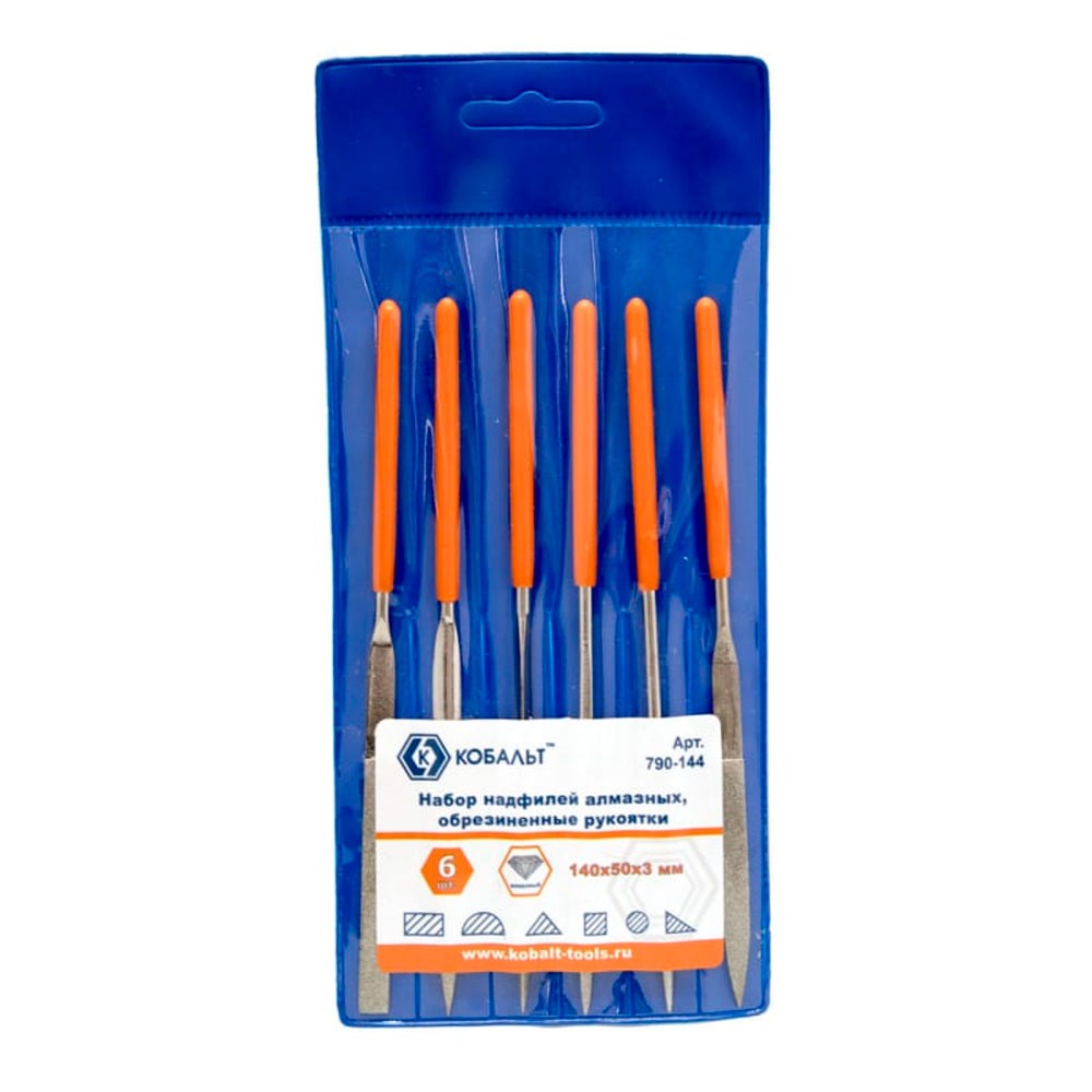 Набор надфилей Кобальт 140х50х3мм 6шт