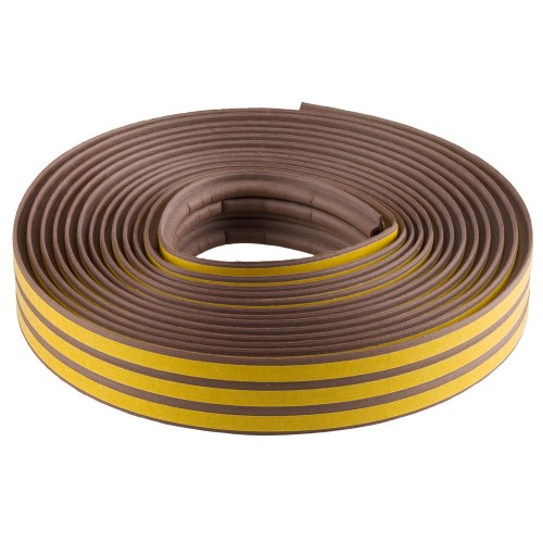 ЗУБР 16 м, P-профиль, коричневый, самоклеящийся резиновый уплотнитель (40932-016)