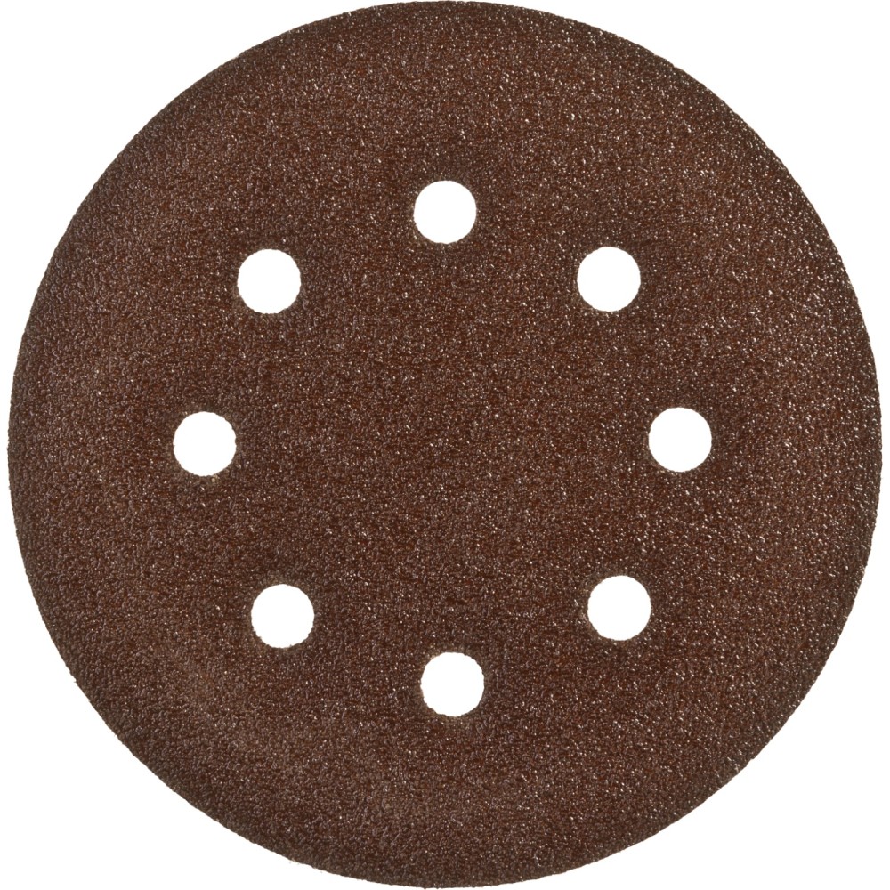 Круг шлифовальный ЗУБР _СТАНДАРТ_ из абразивной бумаги на велкро основе, 6 отв., Р60, 150мм, 5шт