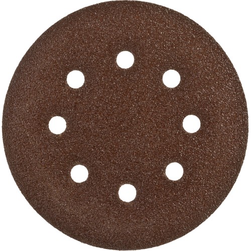 Круг шлифовальный ЗУБР _СТАНДАРТ_ из абразивной бумаги на велкро основе, 6 отв., Р60, 150мм, 5шт