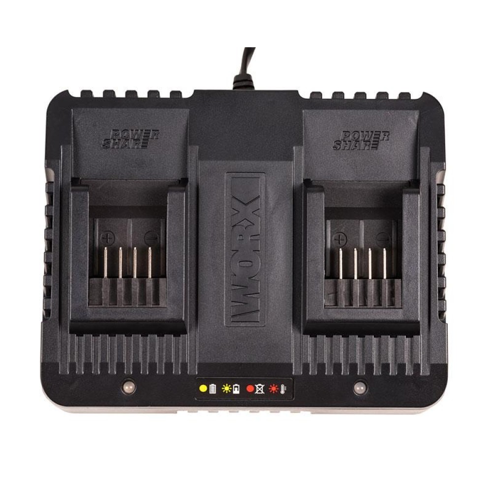 Двойное зарядное устройство WORX WA3772, 20В, 2*1A