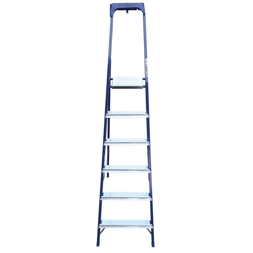 Стремянка Алюмет 6 ступеней стальная с пластиковым органайзером