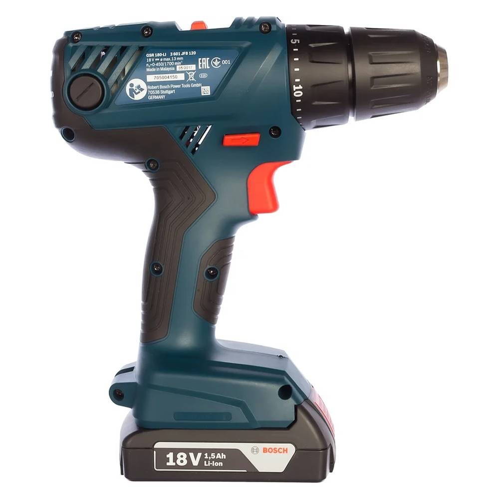 Аккумуляторная дрель-шуруповерт Bosch GSR 180-LI
