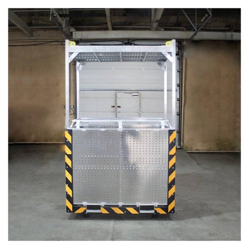 Люлька подвесная алюминиевая MEGAL ЛПА - 2/1 с защитным демпфером сигнального цвета