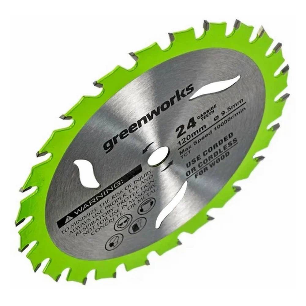 Диск пильный по дереву Greenworks 120х9.5мм 24T