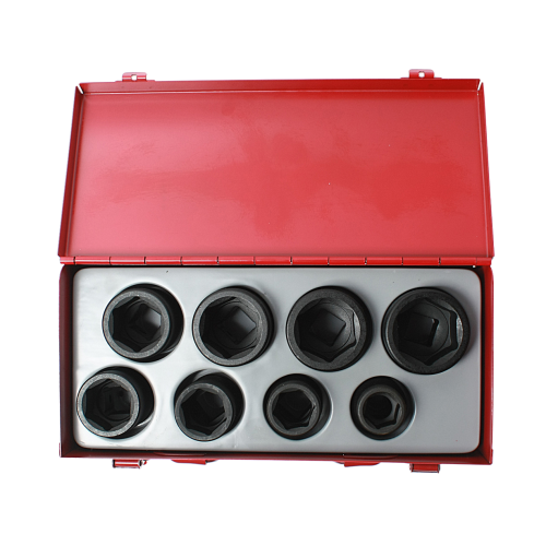 Набор головок торцевых 3/4" 6-ти гранных 21-38мм ударных 8 предметов в кейсе JTC