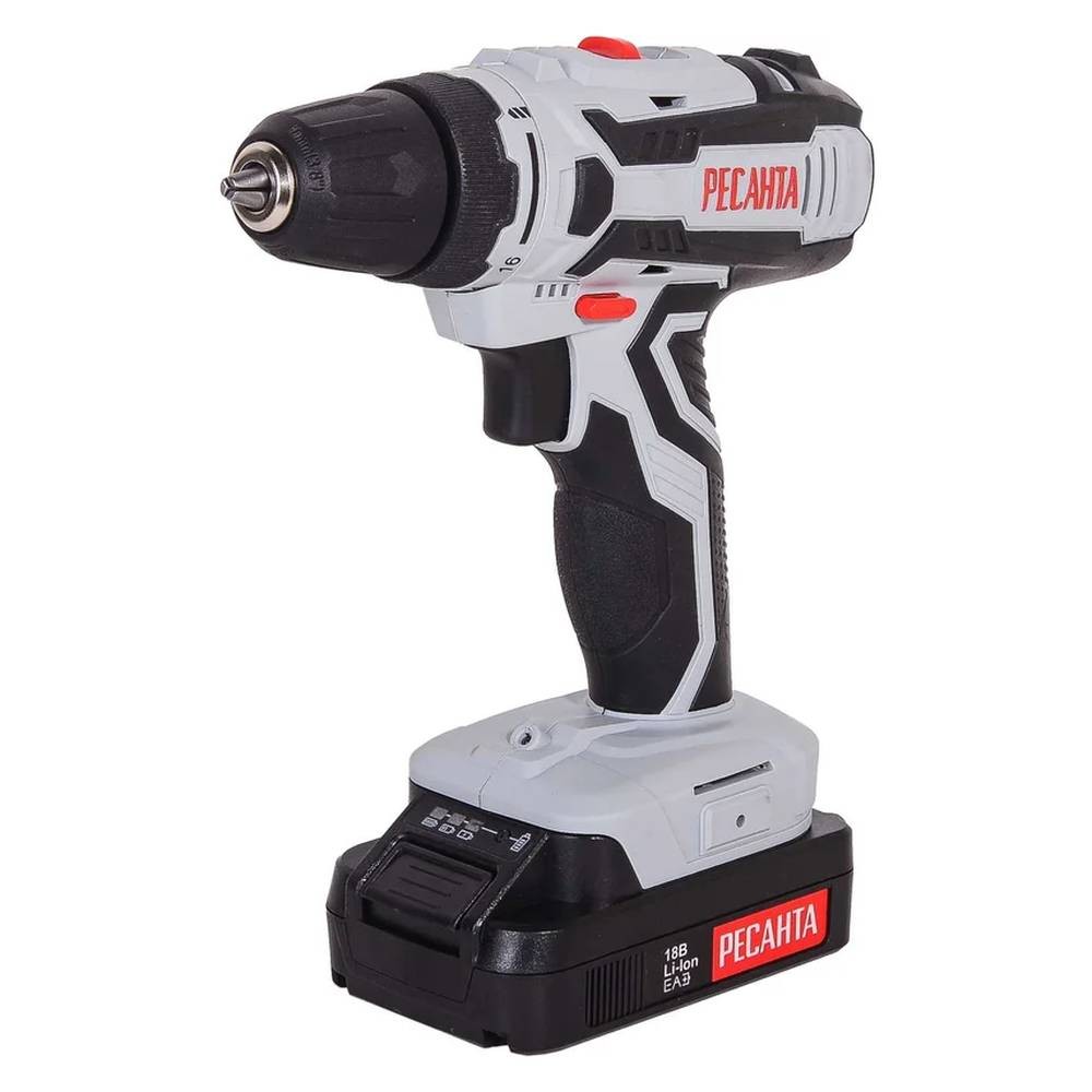 Аккумуляторная дрель-шуруповерт Ресанта ДА-18-2ЛК