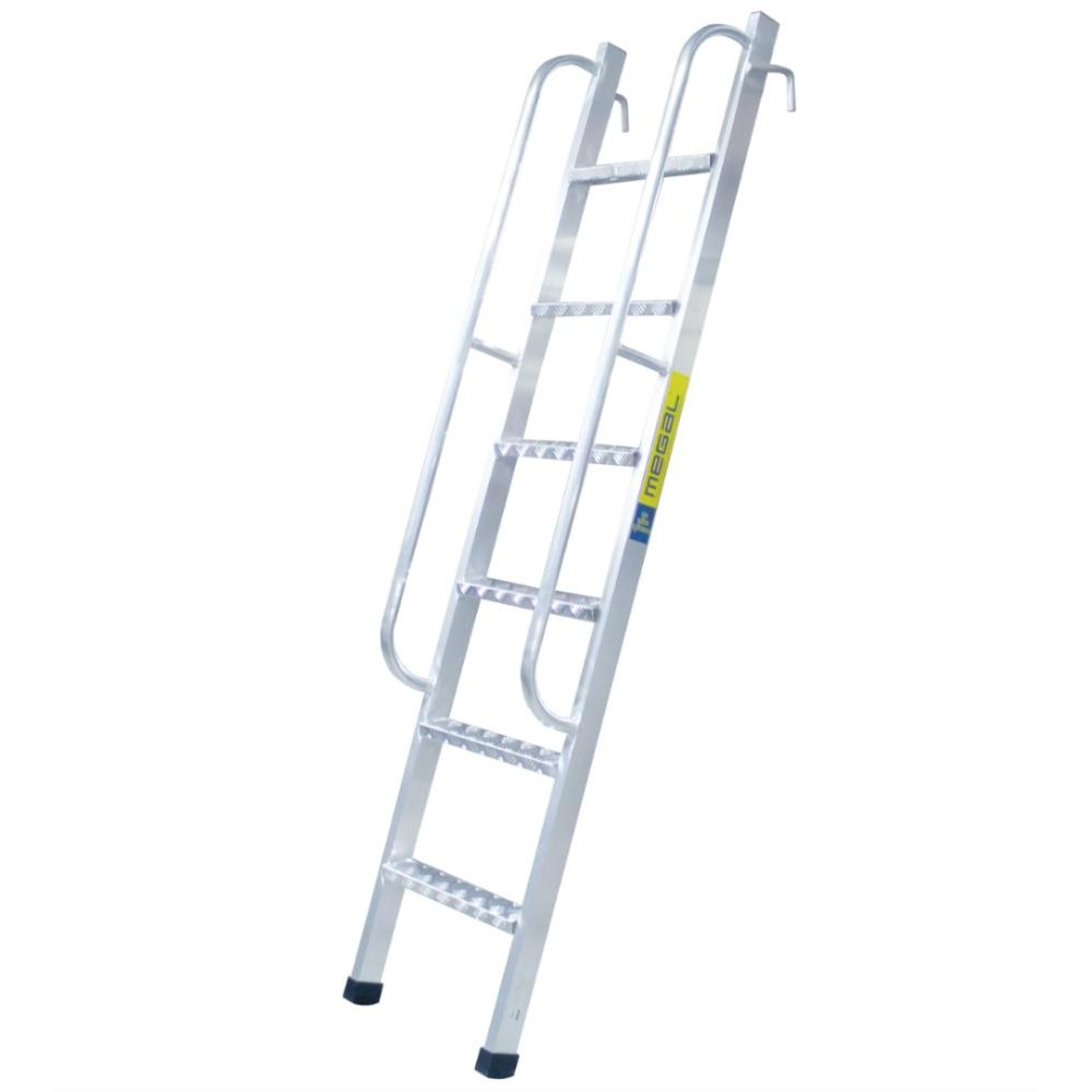 Лестница приставная стеллажная MEGAL ЛПС - 3,5 с поручнями