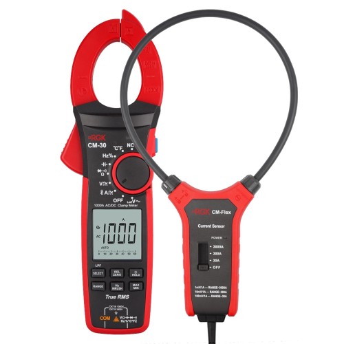 Клещи токоизмерительные RGK CM-30 с поверкой + Токовый датчик RGK CM Flex