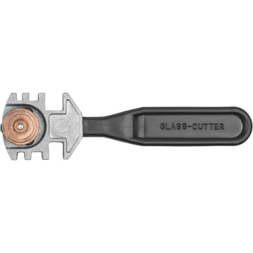 ЗУБР 3 режущих элемента, пластмассовая рукоятка, роликовый стеклорез (3360)