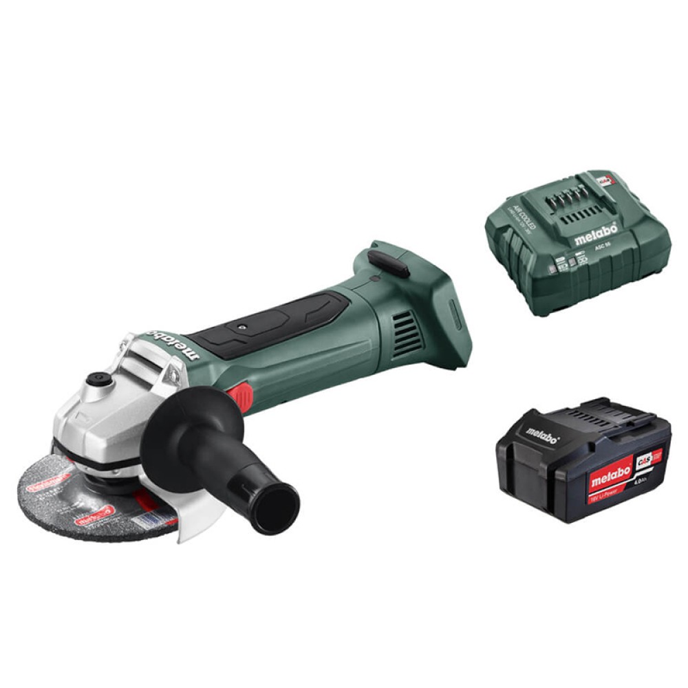 Машина шлифовальная угловая аккумуляторная Metabo W 18 LTX 125 + ЗУ ASC55