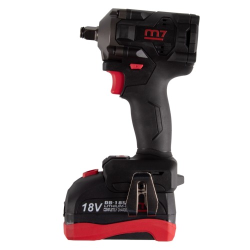 Гайковерт аккумуляторный ударный 1/2", 900 Нм, 18 В, укороченный, 4 предмета, кейс MIGHTY SEVEN DW-4