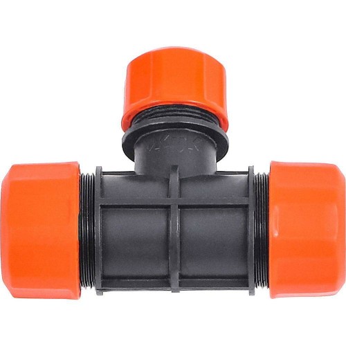 Тройник для шланга ЖУК цанговый 1/2" - 3/4" - 3/4"