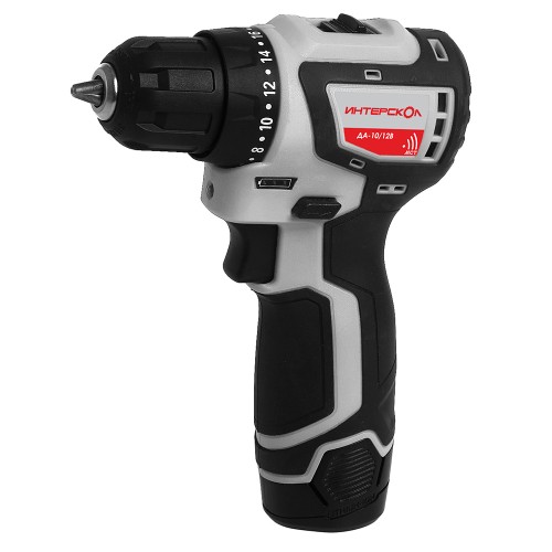 Аккумуляторная дрель-шуруповерт ИНТЕРСКОЛ ДА-10/12В