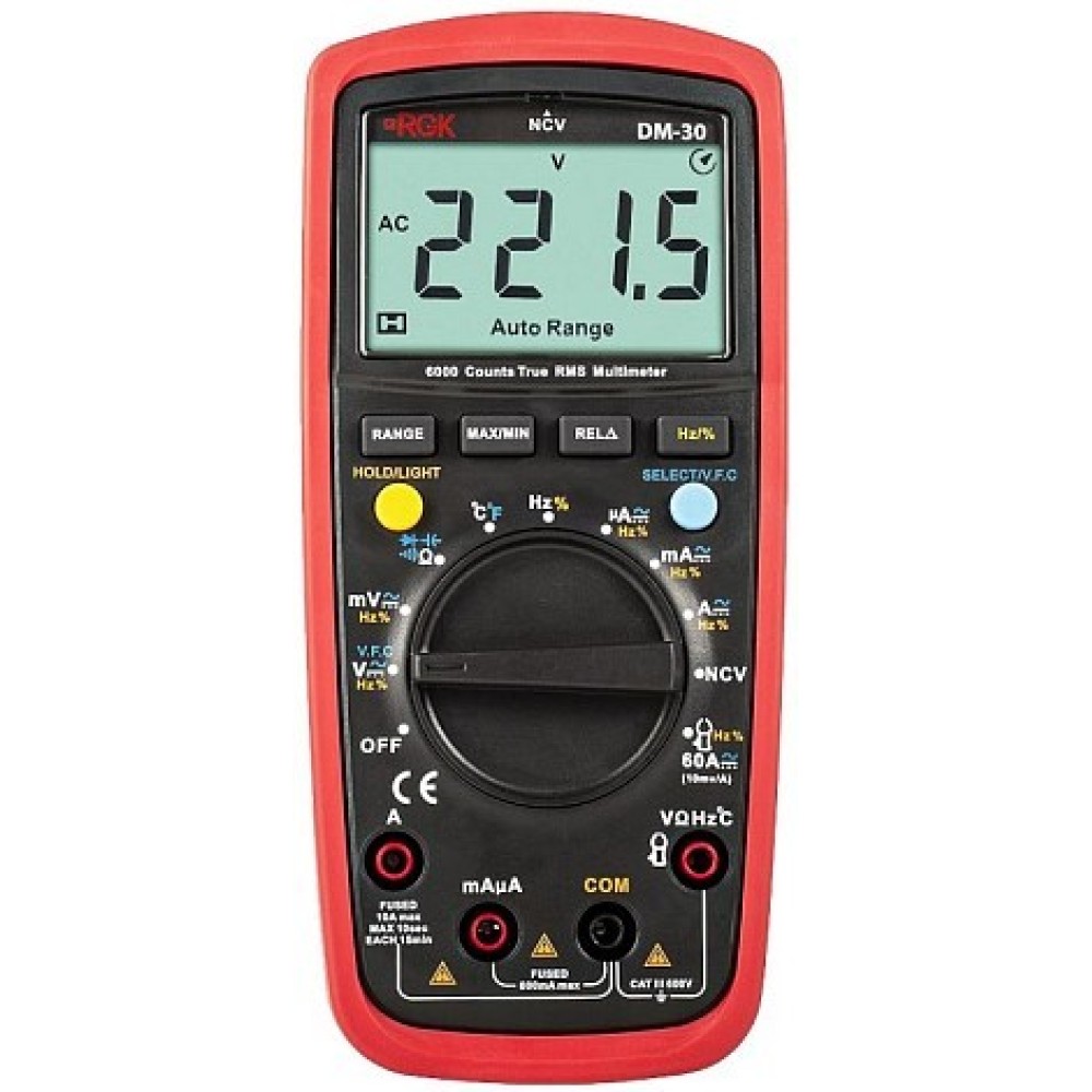Цифровой мультиметр RGK DM-30 с поверкой