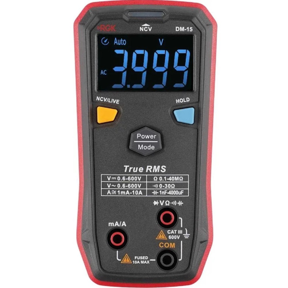 Мультиметр цифровой RGK DM-15 с поверкой