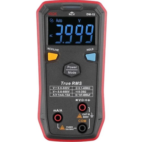 Мультиметр цифровой RGK DM-15 с поверкой